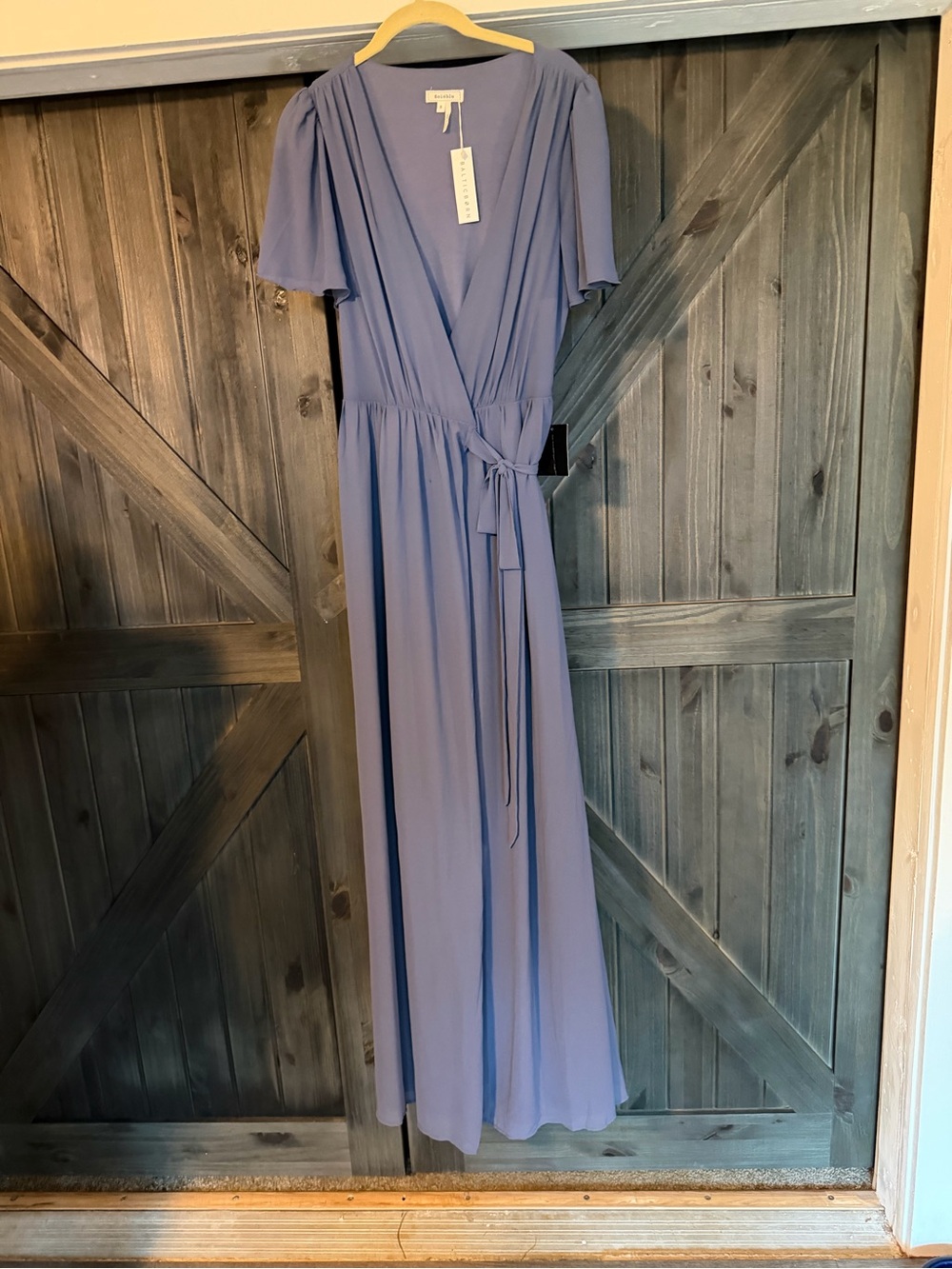 Soieblu Lavender-Blue Wrap Maxi Dress